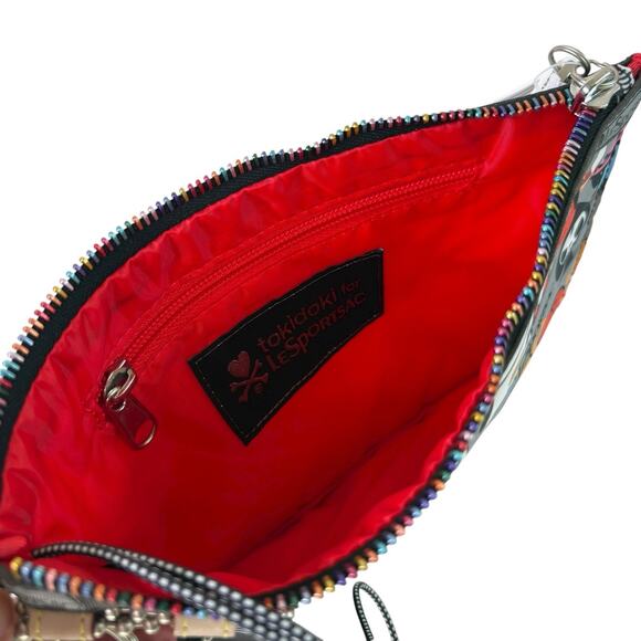 LeSportsac Tokidoki Caramella Pouch Inferno w/ Qee Keychain Rare Retired NWT HTF - Picture 12 of 12